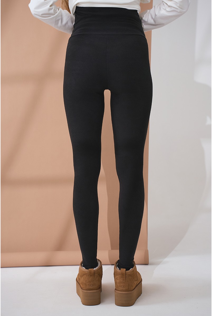 Теплі лосини для вагітних Amber Чорний Yula Mama