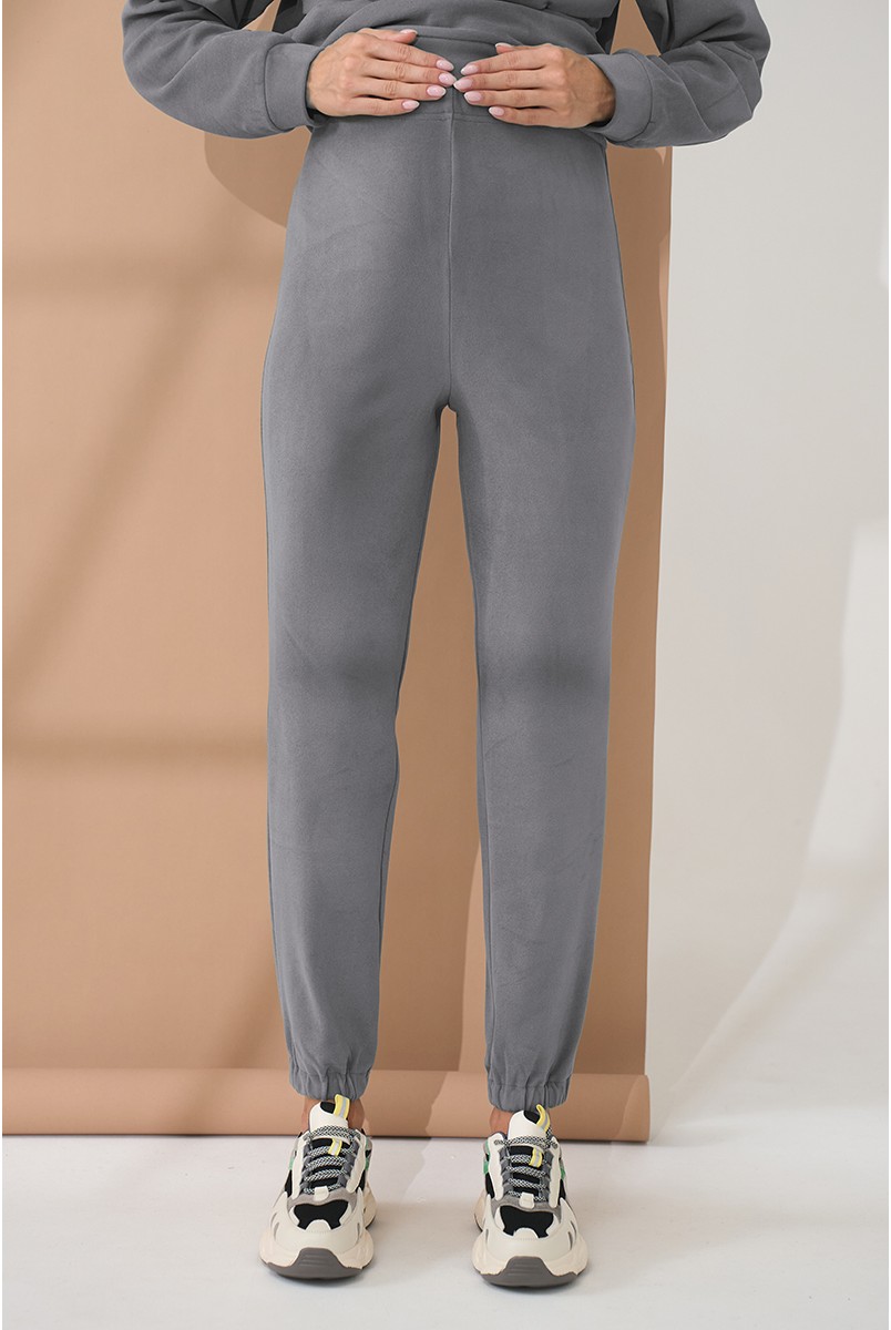 Теплий домашній костюм для вагітних та годуючих Litta Сірий Yula Mama