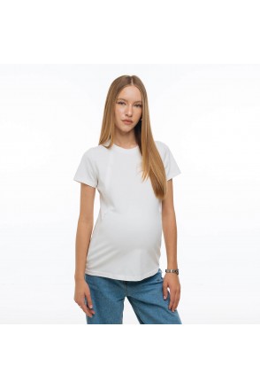 Футболка прямого крою для вагітних та годуючих Молочна Love&Carry Футболка прямого крою для вагітних та годуючих Молочна Love&Carry