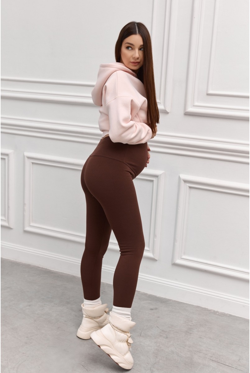 Теплые лосины для беременных 2322 1298 Шоколадный Dianora