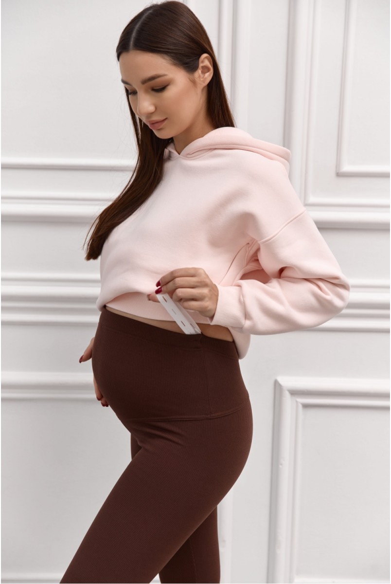 Теплые лосины для беременных 2322 1298 Шоколадный Dianora