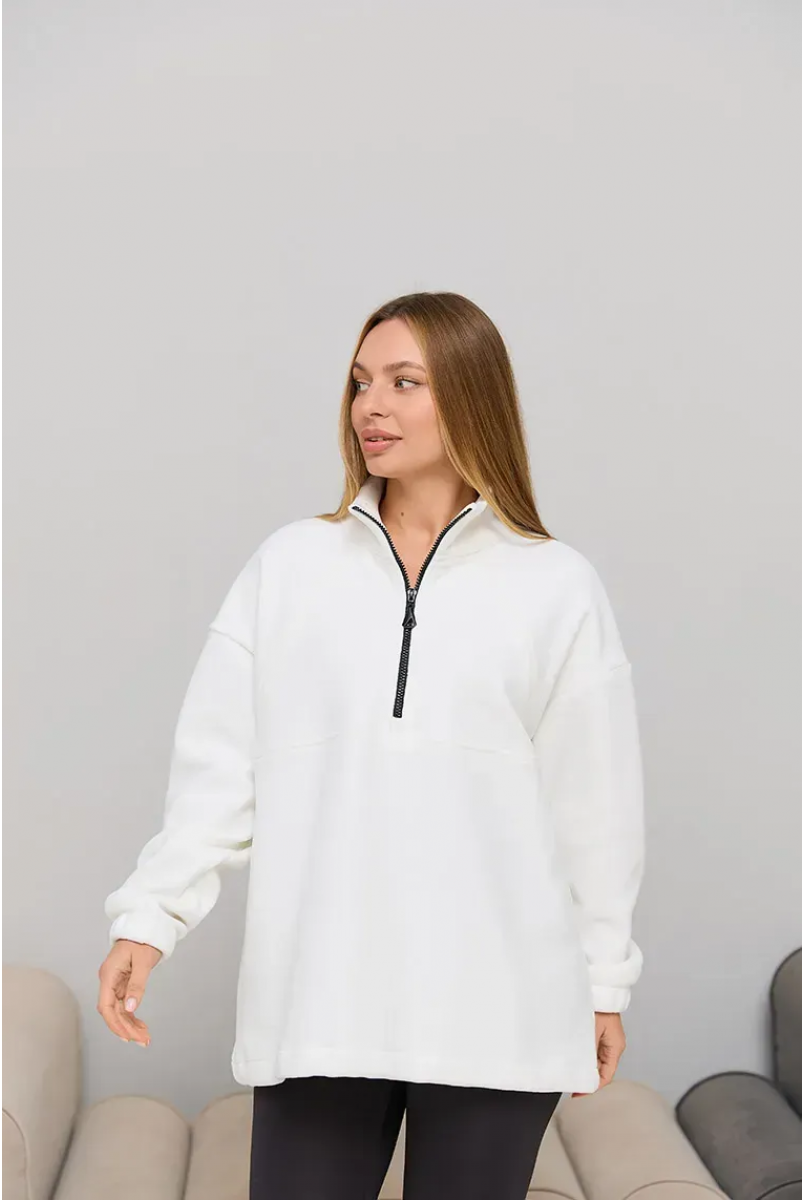 Флисовый свитшот для беременных и кормящих Fulton Молочный Lullababe