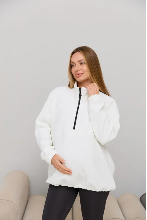 Флисовый свитшот для беременных и кормящих Fulton Молочный Lullababe Флисовый свитшот для беременных и кормящих Fulton Молочный Lullababe