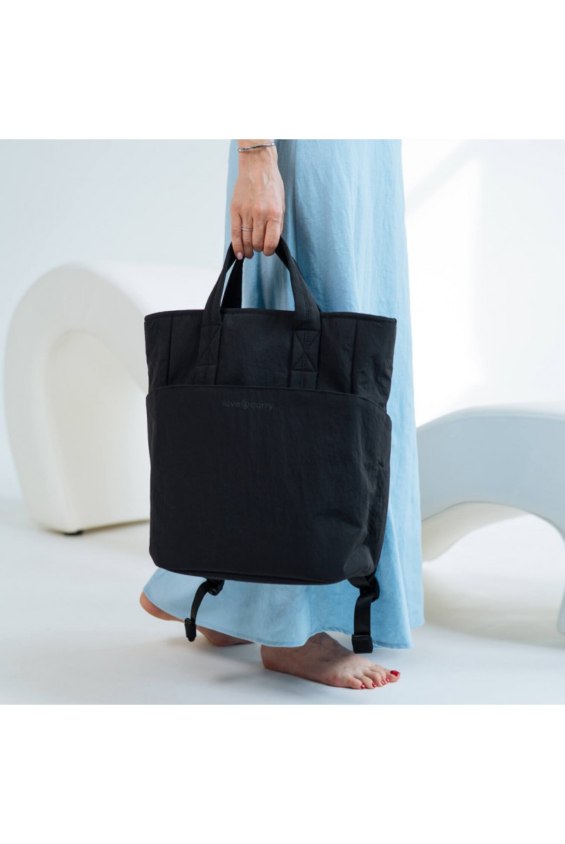 Сумка-рюкзак для мами Чорна Love&Carry