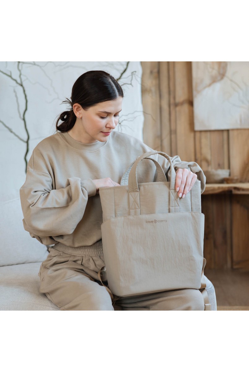 Сумка-рюкзак для мами Бежевий Love&Carry