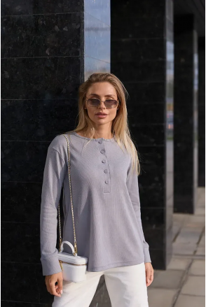 Лонгслив для беременных и кормящих Calgary - Светло-серый Lullababe