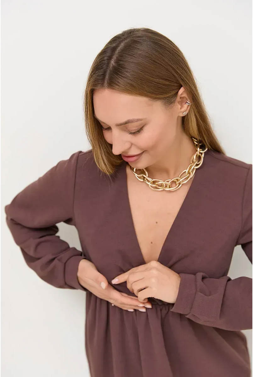 Платье для беременных и кормящих Hollywood Шоколадный Lullababe