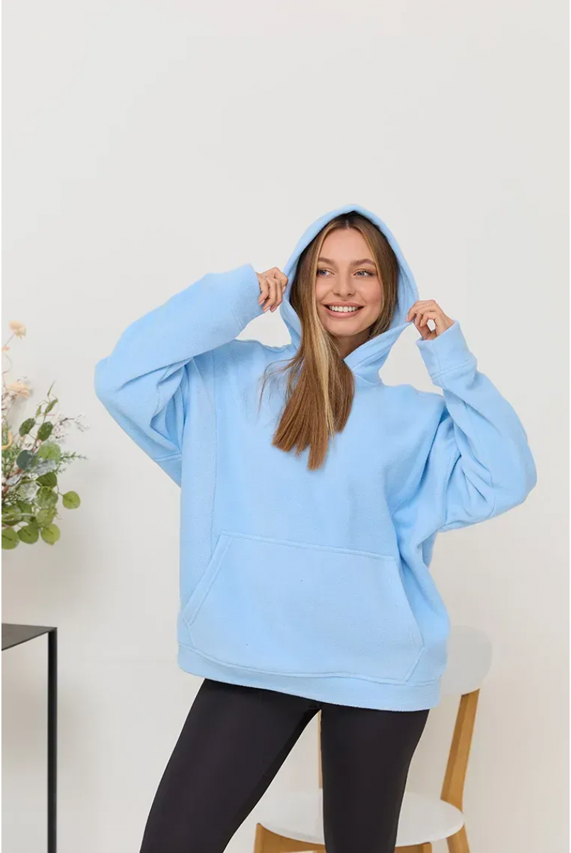 Теплый худи для беременных и кормящих Buffalo - Голубой Lullababe