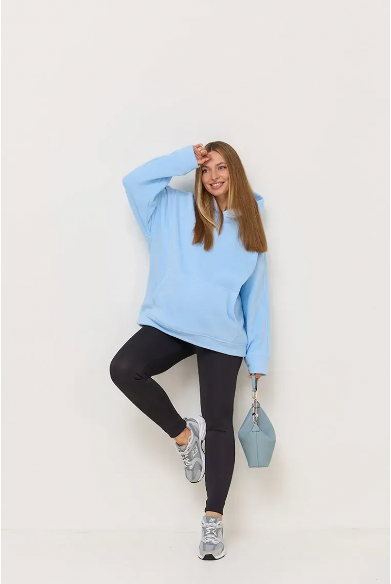 Теплый худи для беременных и кормящих Buffalo - Голубой Lullababe