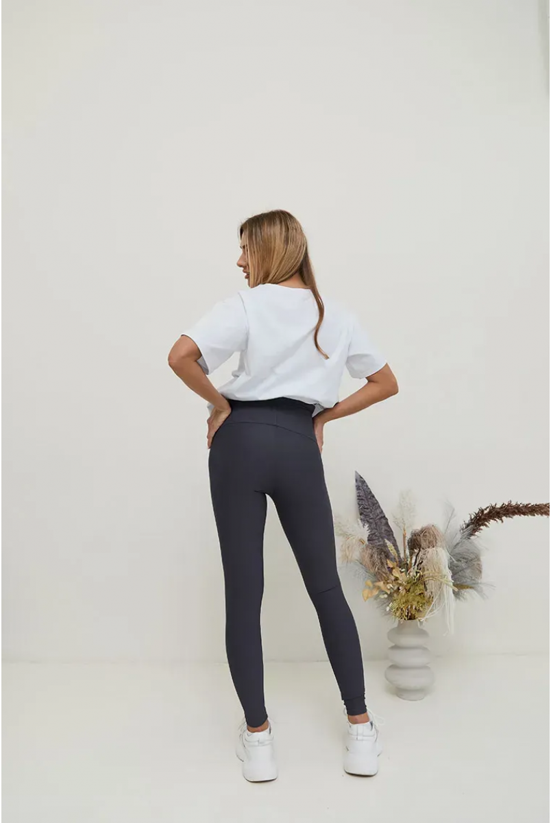 Лосини в рубчик для вагітних Modena Графітовий Lullababe