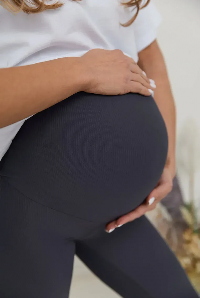 Лосини в рубчик для вагітних Modena Графітовий Lullababe