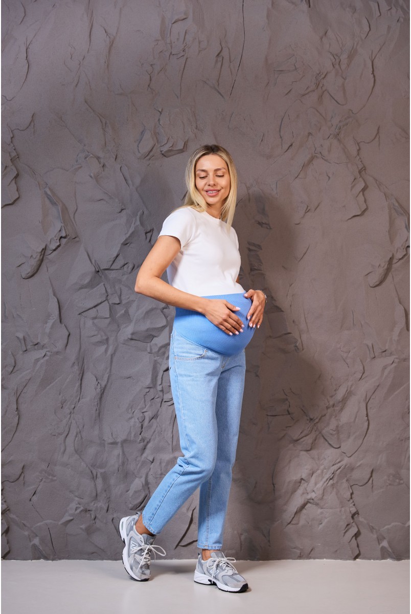 Джинси мом для вагітних Monton - Блакитний Lullababe