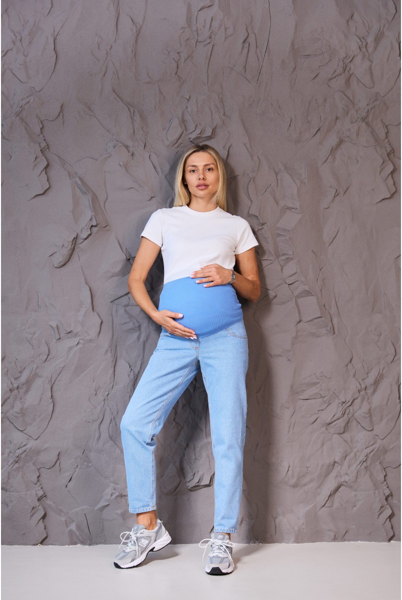 Джинси мом для вагітних Monton - Блакитний Lullababe