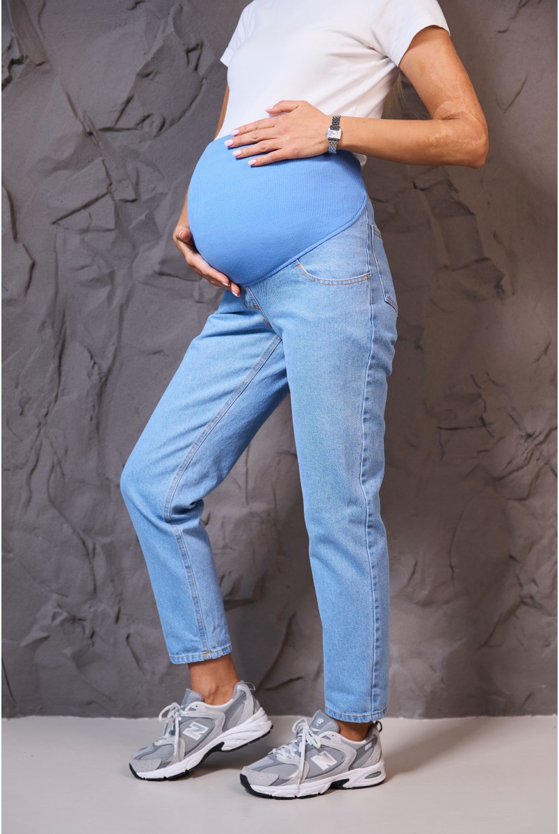 Джинси мом для вагітних Monton - Блакитний Lullababe