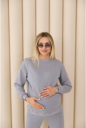 Світшот для вагітних та годуючих Berlin Сіро-бузковий Lullababe Світшот для вагітних та годуючих Berlin Сіро-бузковий Lullababe