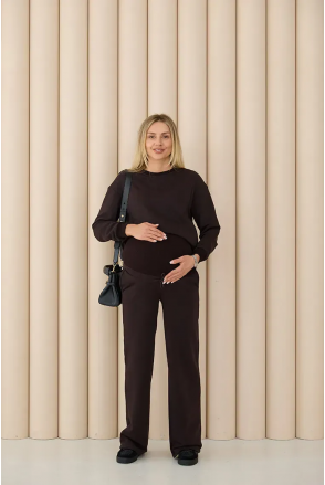 Спортивные штаны палаццо для беременных (деми) Denver - Шоколадный Lullababe