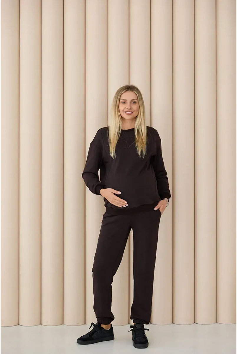 Демисезонные брюки для беременных Vancouver Шоколад Lullababe