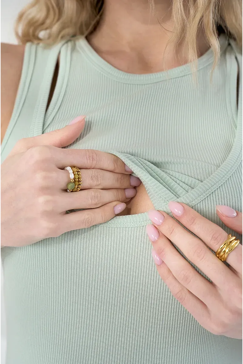 Майка для беременных и кормящих Jade Зеленый Yula Mama