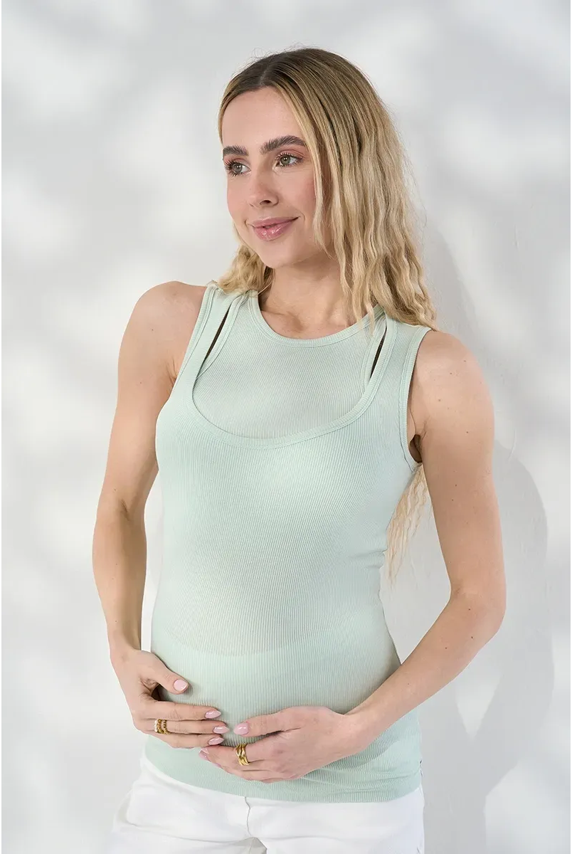 Майка для беременных и кормящих Jade Зеленый Yula Mama