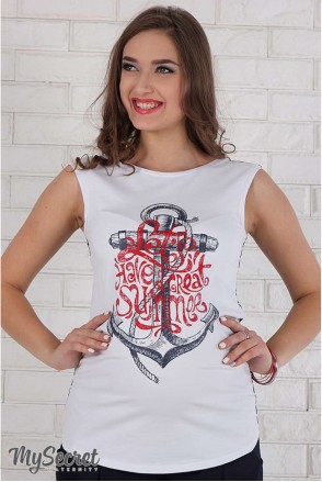 Майка для беременных и кормящих Armina anchor Белый Yula Mama
