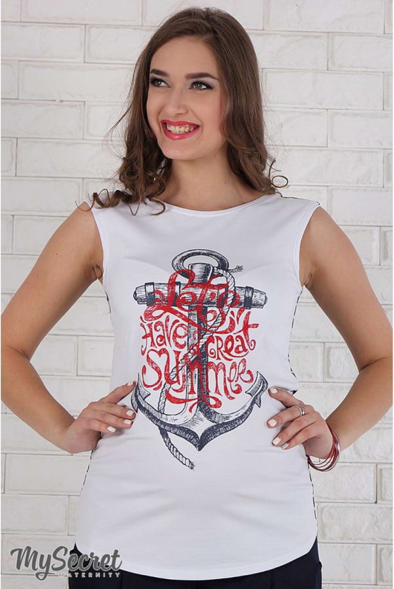 Майка для беременных и кормящих Armina anchor Белый Yula Mama