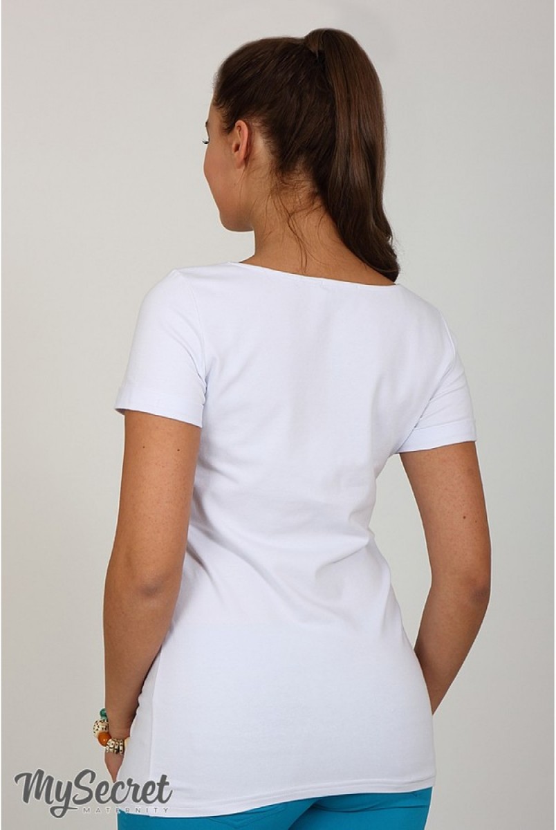 Футболка для беременных и кормящих Lillit ocean Белый Yula Mama
