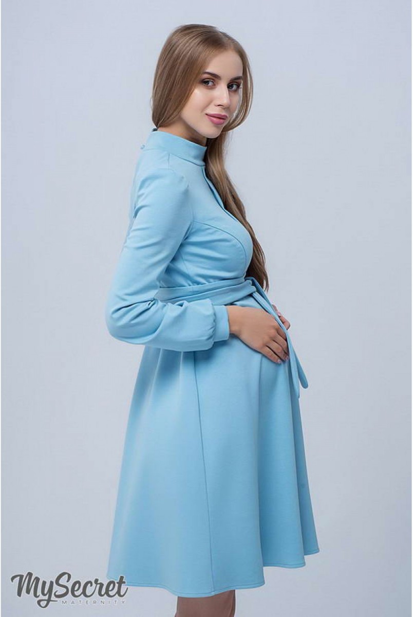 Платье для беременных и кормящих Rebecca Голубой Yula Mama