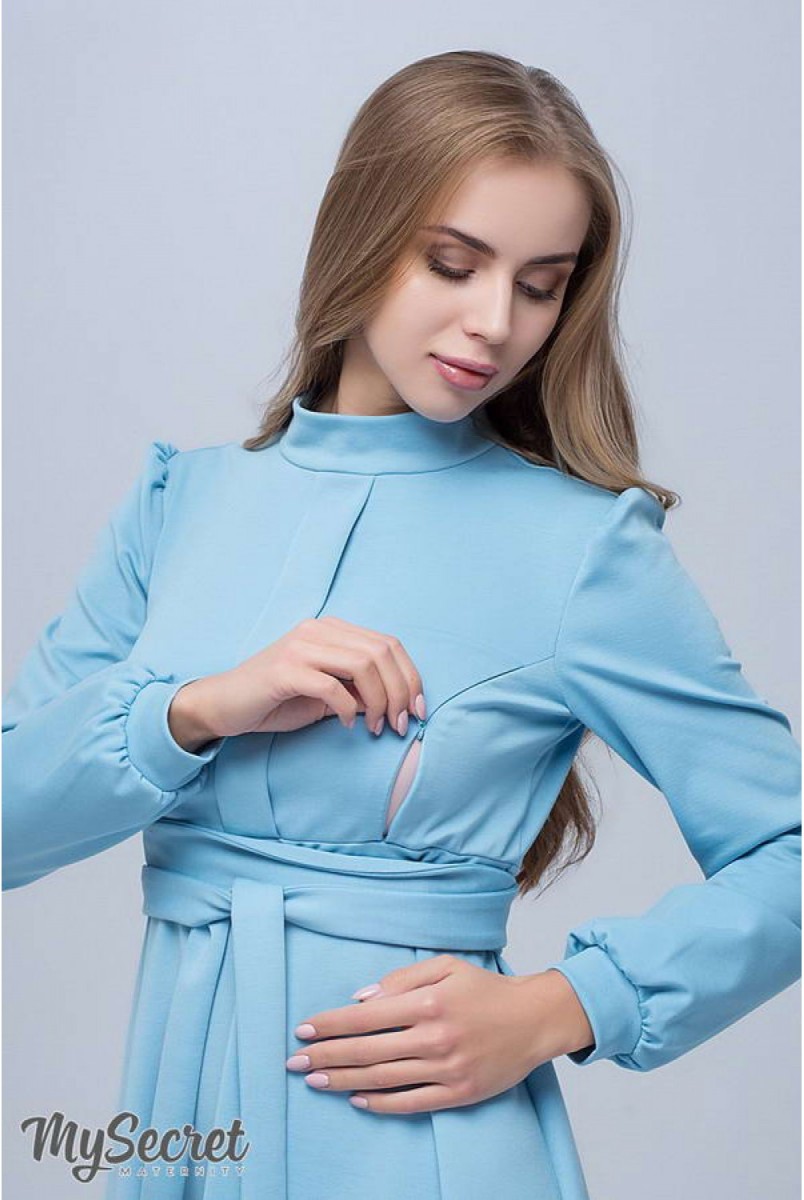 Платье для беременных и кормящих Rebecca Голубой Yula Mama