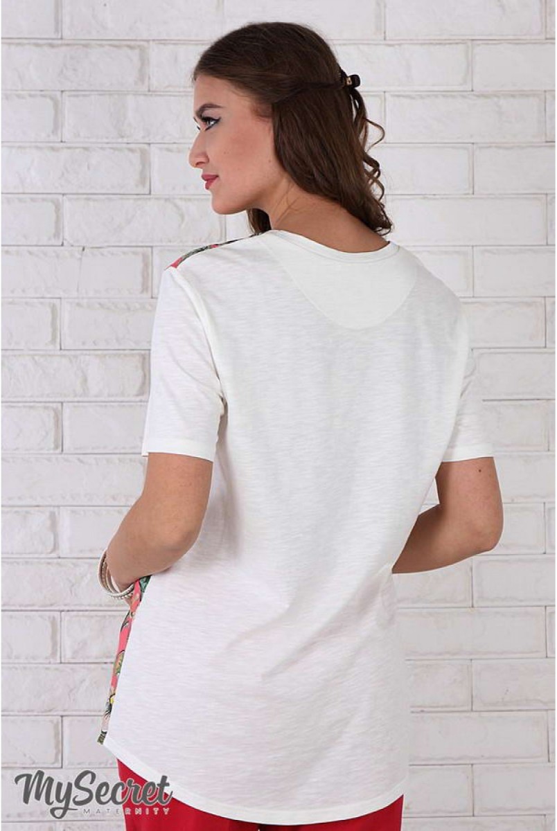 Футболка для беременных и кормящих Marla Коралловый Yula Mama