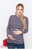 Лонгслив для беременных Poppy Синий Yula Mama