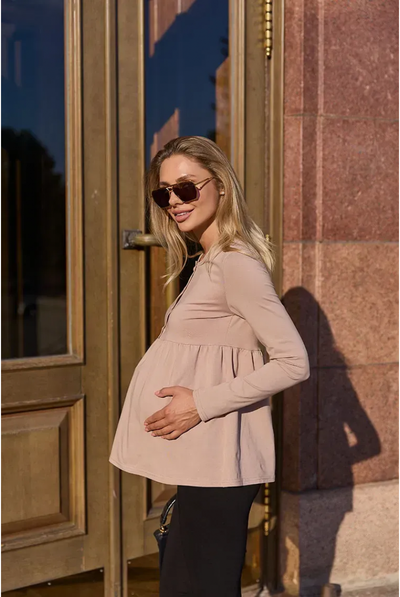 Лонгслів для вагітних та годуючих Tallinn Капучино Lullababe