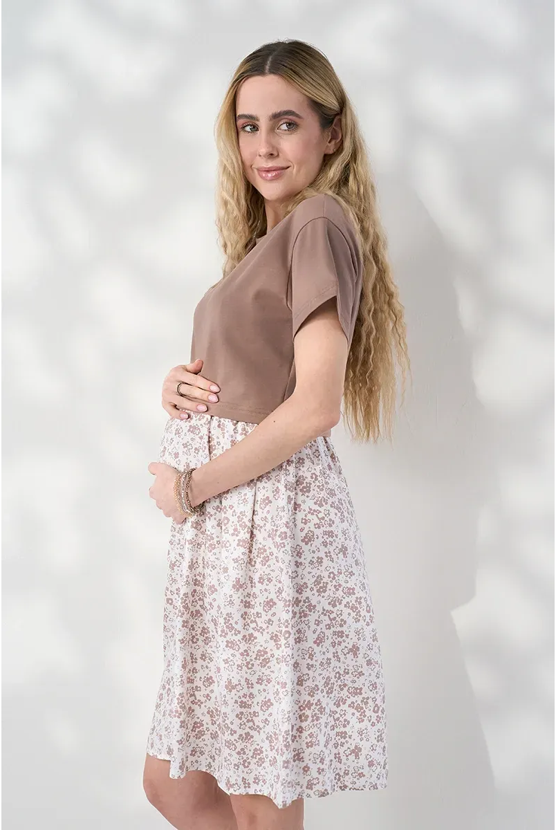 Платье для беременных и кормящих Marine Капучино Yula Mama