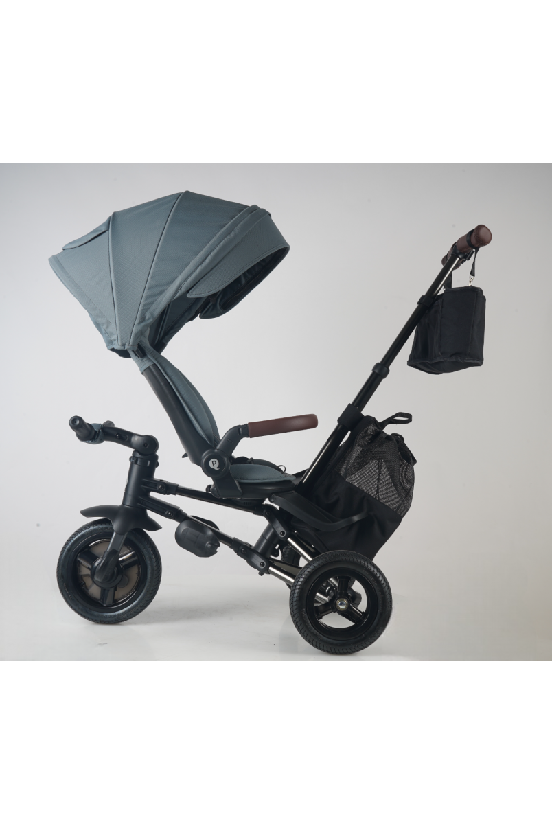 Велосипед складаний триколісний дитячий Nova Pro з надувними колесами Stone Grey