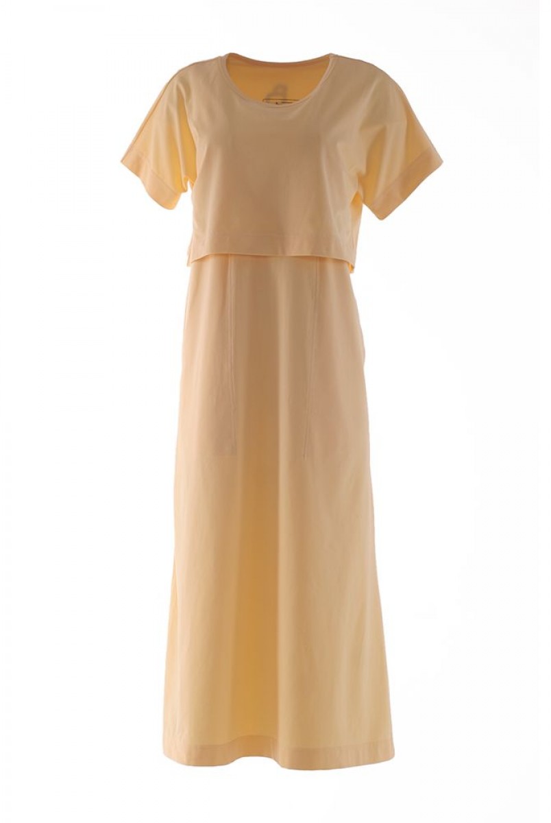 Платье арт. S200206 светло-желтое для беременных и кормления
