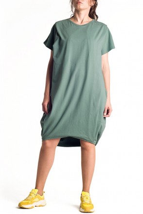 Платье арт. S200403 оливковое для беременных и кормления