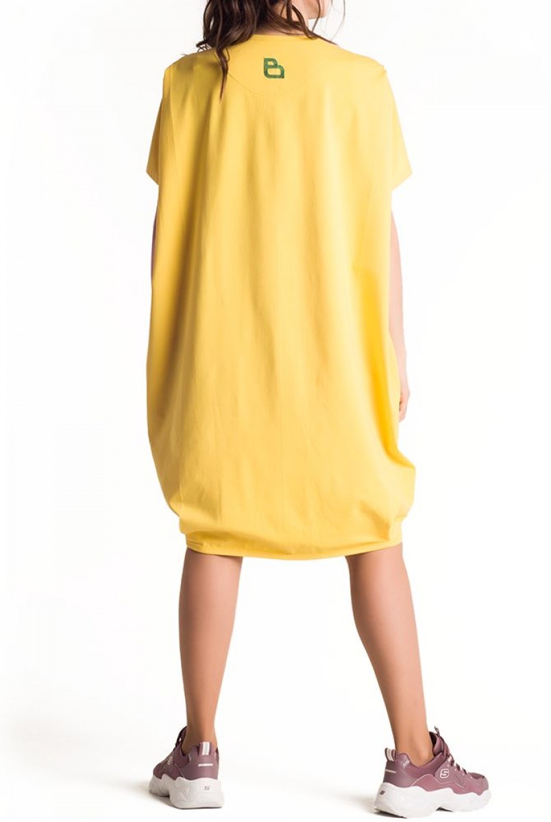 Платье арт. S200405 желтое для беременных и кормления