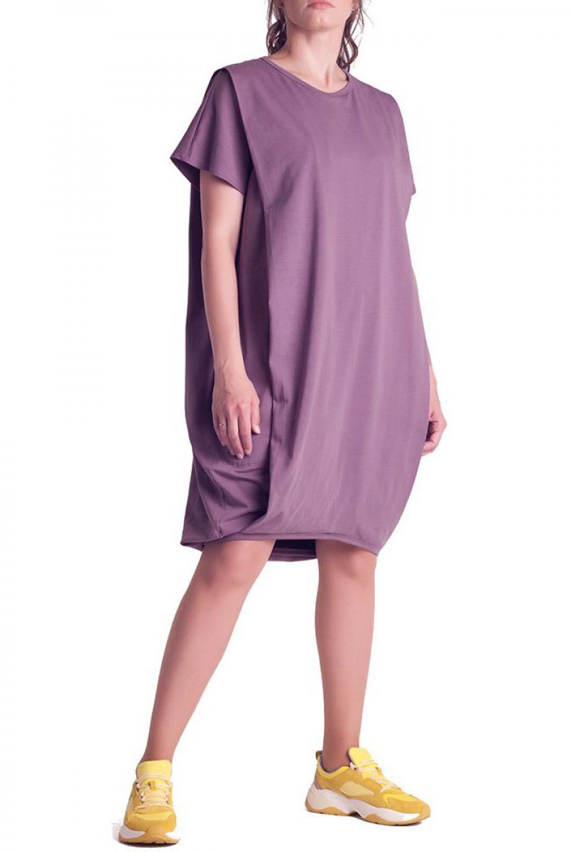 Платье арт. S200408 пыльно-фиолетовое для беременных и кормящих