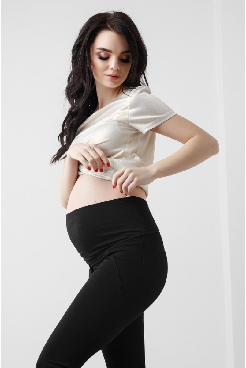 Лосины черного цвета 1810 0603 для беременных