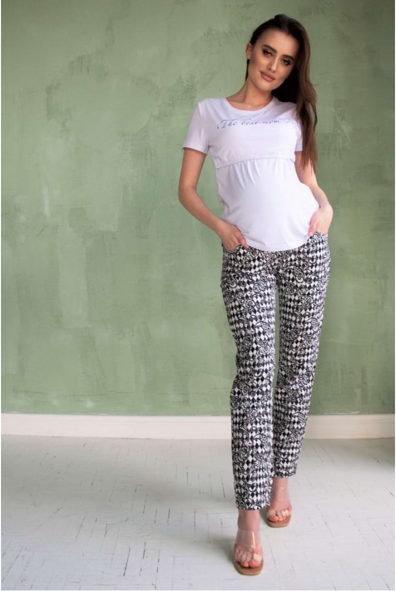 Штаны Черно-белые 1823 1358 для беременных