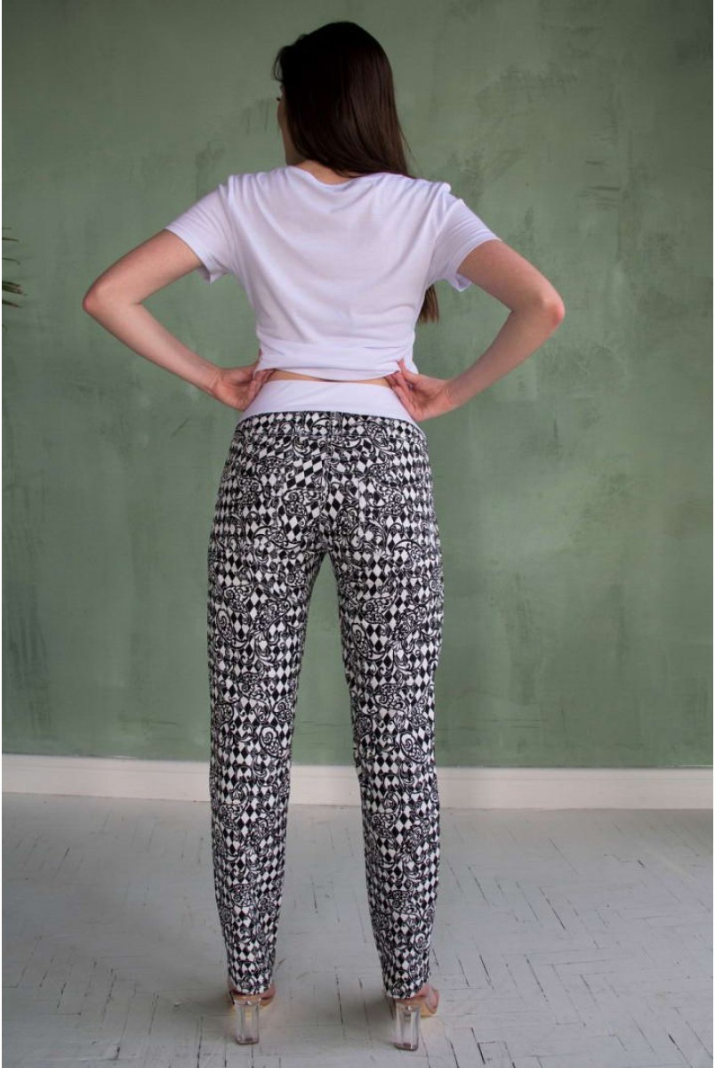 Штаны Черно-белые 1823 1358 для беременных