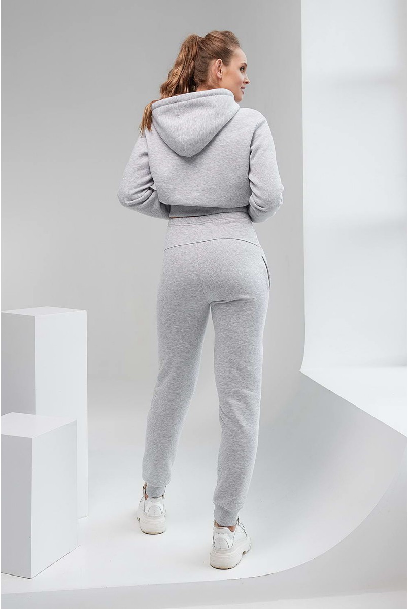 Спортивные штаны утепленные 2106 1433 серый для беременных