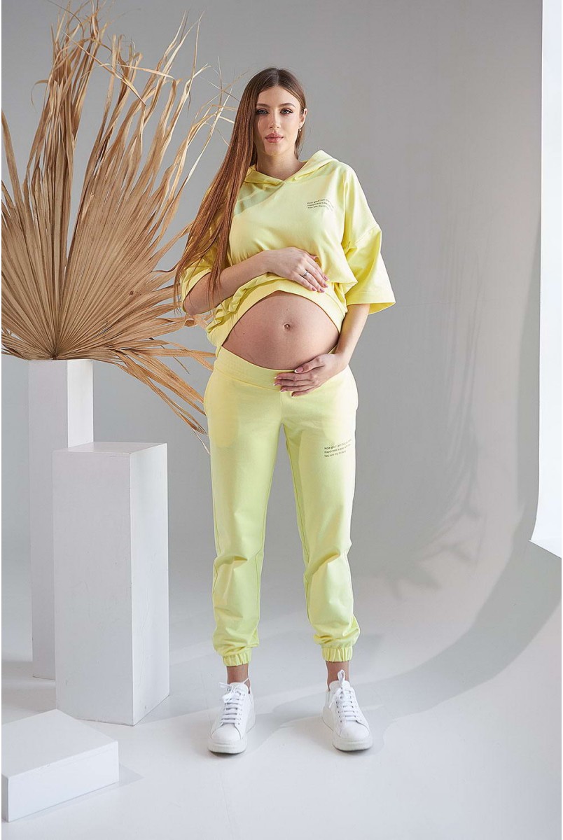 Штани 2150 1462 жовтий Для вагітних