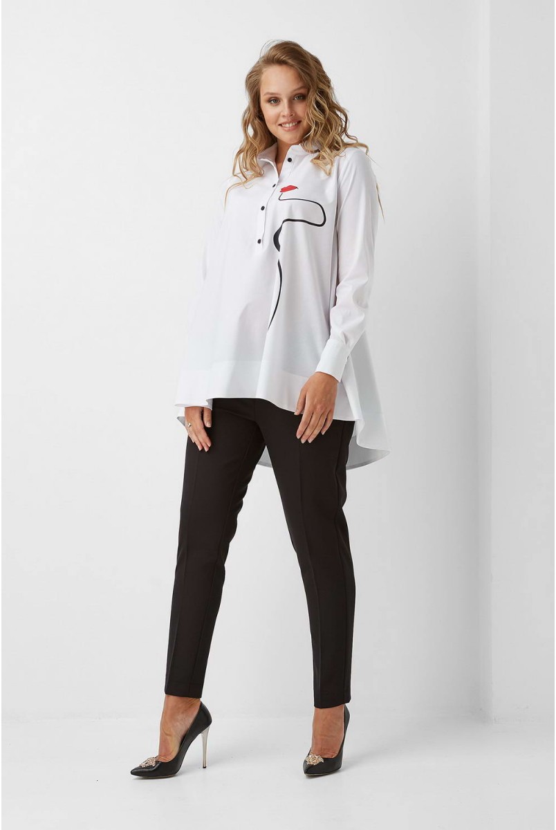 Блуза арт. 1975 0173 белый для беременных