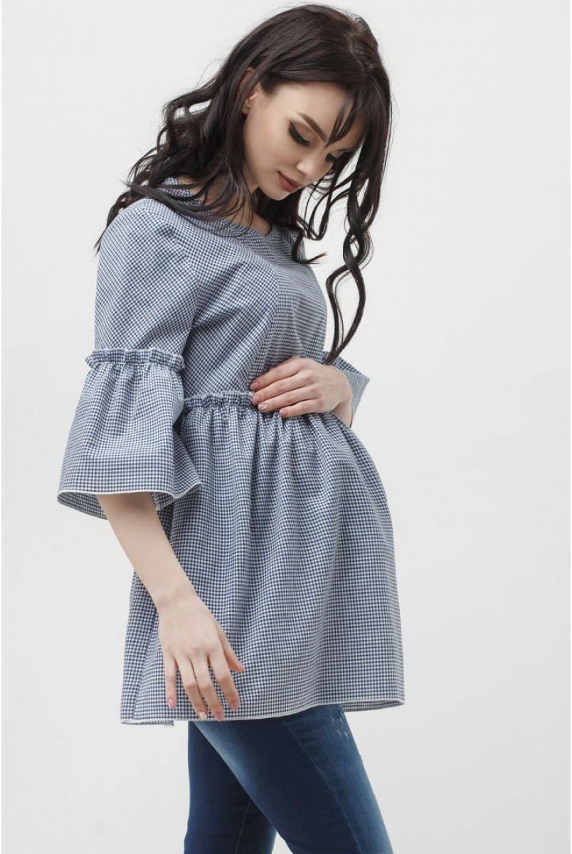 Блуза серая 1829 0000 для беременных и кормления