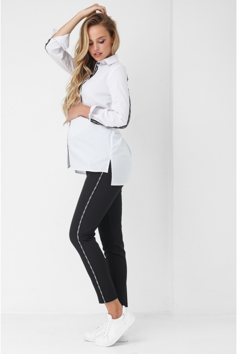 Рубашка белого цвета 1855 0173 для беременных и кормления