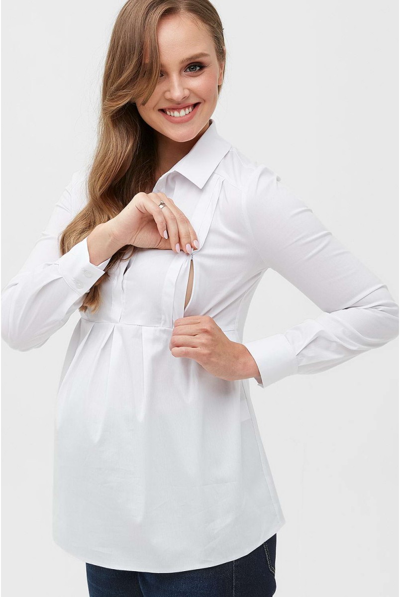 Рубашка 2078 0173 Белый для беременных и кормления