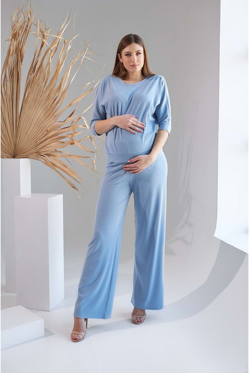 Кофта 2159 1530 Блакитний для вагітних