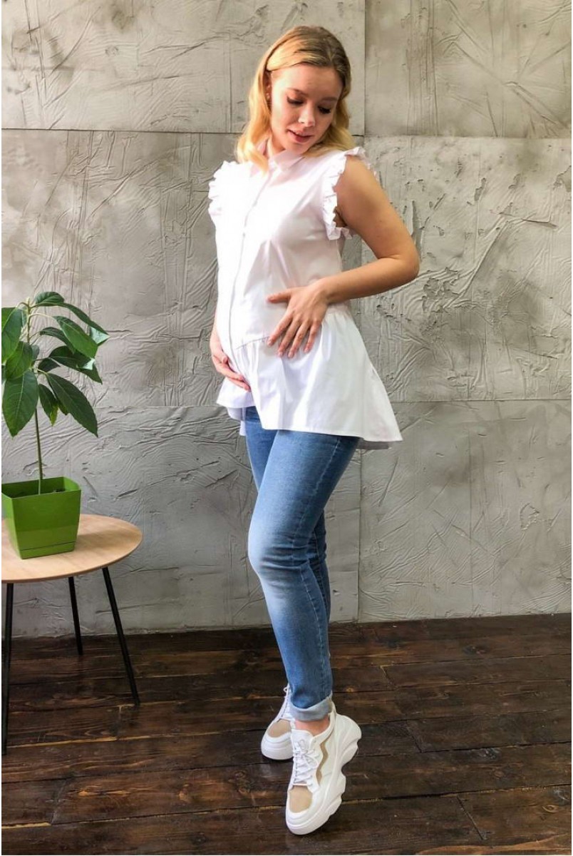 Сорочка 2043 0173 білий для вагітних і годування