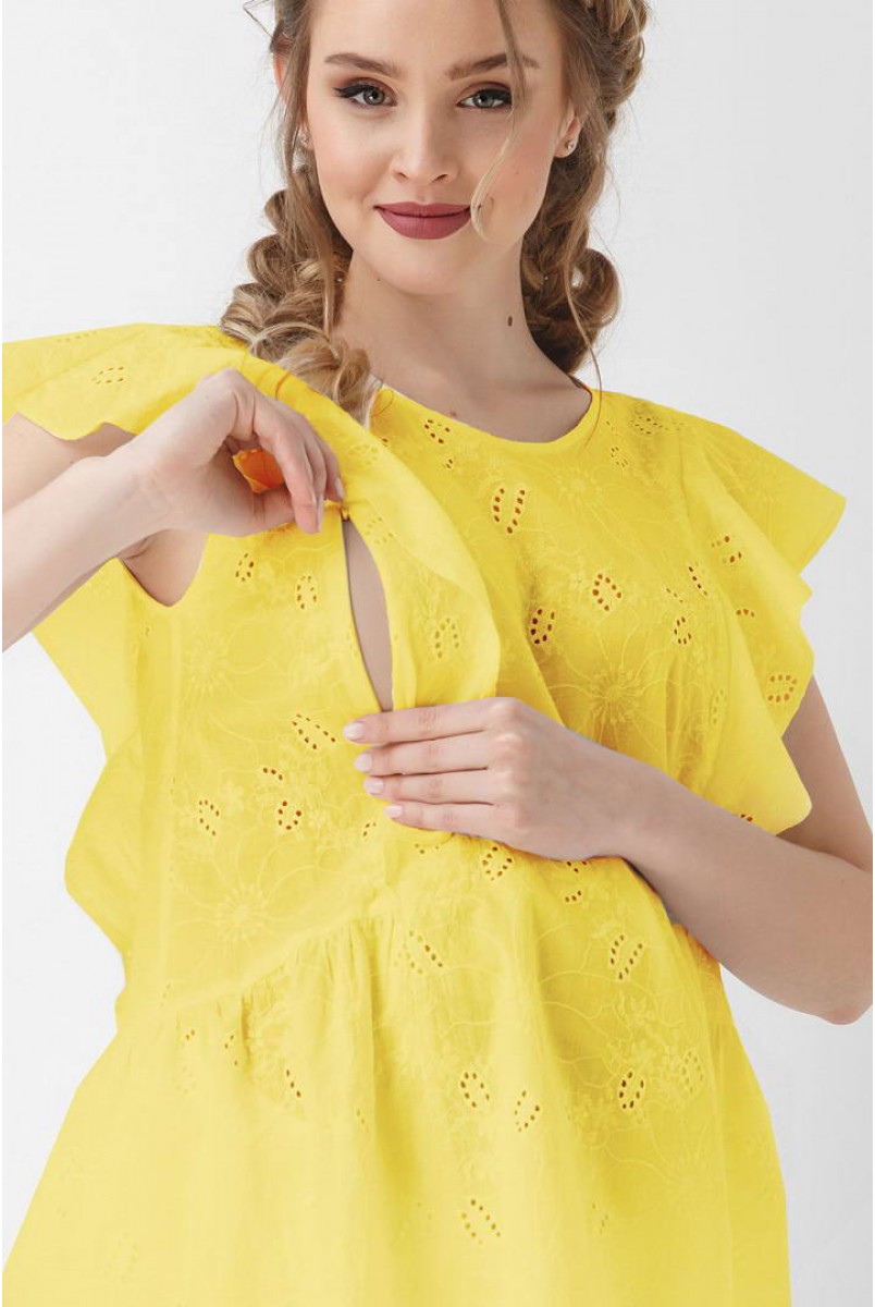 Блуза 1948 1100 желтый для беременных и кормления