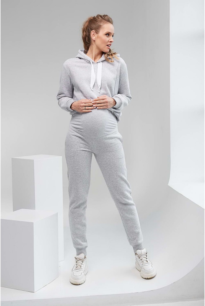 Спортивный костюм флис 2105(6) 1433 серый для беременных и кормления
